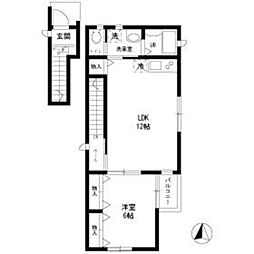 カーサ中井 1LDKの間取図画像