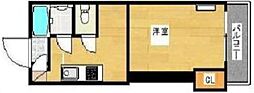 ラッキープラザ初台 ワンルームの間取図画像