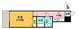 グランツ羽衣町 1Kの間取図画像