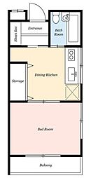 PLENDY越谷蒲生 1DKの間取図画像