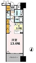 ロイヤルパークスシーサー南千住 5階ワンルームの間取り