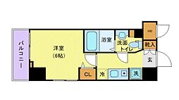 N-stageMisato 1Kの間取図画像