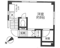 サンハイツM ワンルームの間取図画像