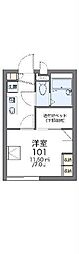 レオパレス創 1Kの間取図画像