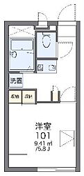 レオパレスルーエ島根 1Kの間取図画像