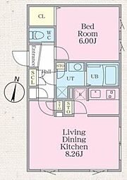 GRAN PASEO明大前II 2階1LDKの間取り