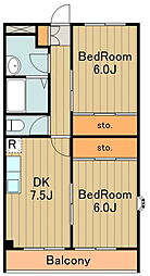 アークヒルズ 2DKの間取図画像