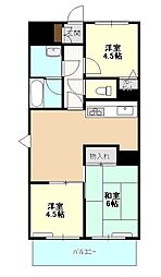 グリーンコート入間 3DKの間取図画像