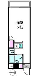 スワンズコープ山下 1Kの間取図画像