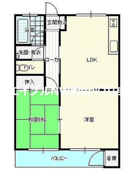 岡山県岡山市中区浜3丁目(賃貸アパート2DK・2階・48.00㎡)の写真 その2