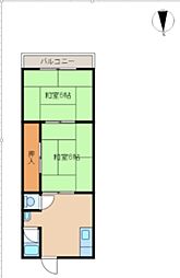 スタイル前田1 2DKの間取図画像