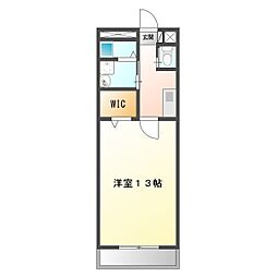 マサモトマンション5 1Kの間取図画像