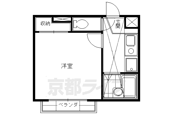 レオパレス藤ノ森 202｜京都府京都市伏見区深草直違橋南(賃貸アパート1K・2階・23.24㎡)の写真 その2