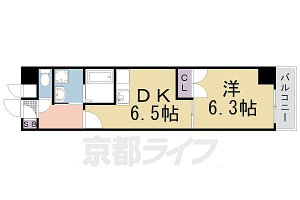 リバーサイド藤井 105｜京都府京都市伏見区竹田七瀬川町(賃貸マンション1DK・1階・29.95㎡)の写真 その2