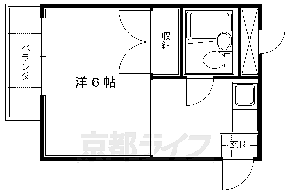 ピアシティー司 203｜京都府京都市伏見区深草川久保町(賃貸マンション1K・2階・18.68㎡)の写真 その2