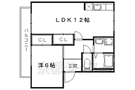 京都府京都市山科区東野百拍子町（賃貸アパート1LDK・2階・44.30㎡） その2