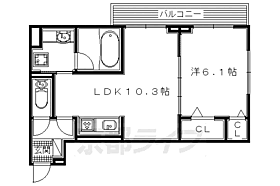 ヴェリタス黄檗I 303 ｜ 京都府宇治市五ケ庄平野（賃貸アパート1LDK・3階・41.01㎡） その2