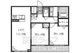 ダイヤレジデンス 202 ｜ 京都府京都市伏見区竹田段川原町（賃貸マンション2LDK・2階・57.95㎡） その2