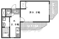 コンフォルト小倉 1階1Kの間取り