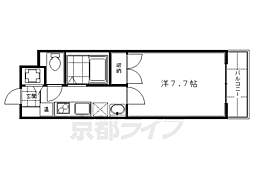 メゾン・ド・ビオラ 1階1Kの間取り