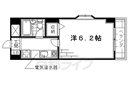 プレスト桃山 4階1Kの間取り