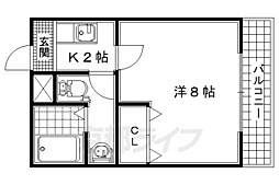 ＩＬ　ＣＡＳＡ　ＫＯＨＡＴＡ 3階1Kの間取り