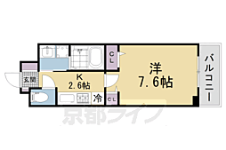JR片町線(学研都市線) 同志社前駅 徒歩6分の賃貸アパート 3階1Kの間取り