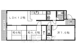 ラポート柳田 3階3LDKの間取り