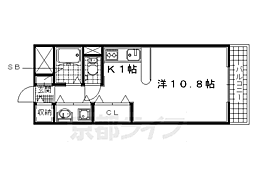 ＮＥＸＡＧＥ 2階ワンルームの間取り