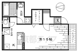 イグレック藤の森 1階1Kの間取り