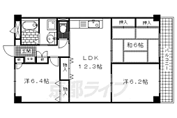 マンション稔 3LDKの間取図画像