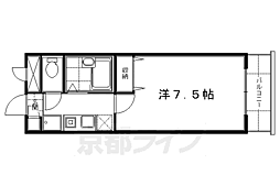 サンロイヤル藤ノ森 3階1Kの間取り