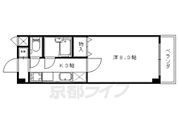 京都地下鉄東西線 小野駅 徒歩11分の賃貸マンション 1階1Kの間取り