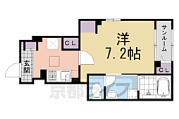 マウントック・カナサ 1Kの間取図画像