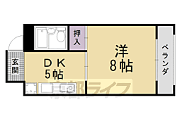 シェ・モアクレール 1Kの間取図画像