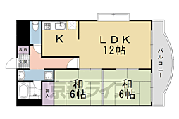 パールシャトー 2LDKの間取図画像