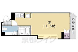 シルクコート嵐山 1Kの間取図画像