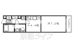 Chelsea 1Kの間取図画像