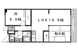 コロニアル宇治 2LDKの間取図画像