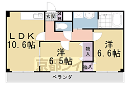 ヴェルドミール 2LDKの間取図画像