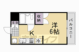 セラ中川 1Kの間取図画像