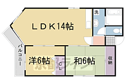 コーポ千代 2LDKの間取図画像