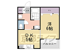 グランドゥール廣田 1DKの間取図画像