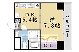シボラ六条高倉 1DKの間取図画像