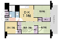 向島ニュータウン第三街区3-C棟 4DKの間取図画像
