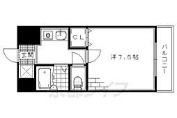 米市館 1Kの間取図画像