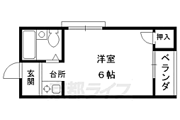 シャトルウサミ 1Kの間取図画像