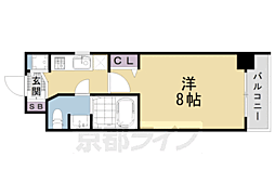 アクアプレイス京都洛南 1Kの間取図画像