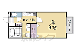 ベルリード・ミキ 1Kの間取図画像