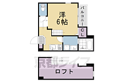 イロハ淀下津町 1Kの間取図画像